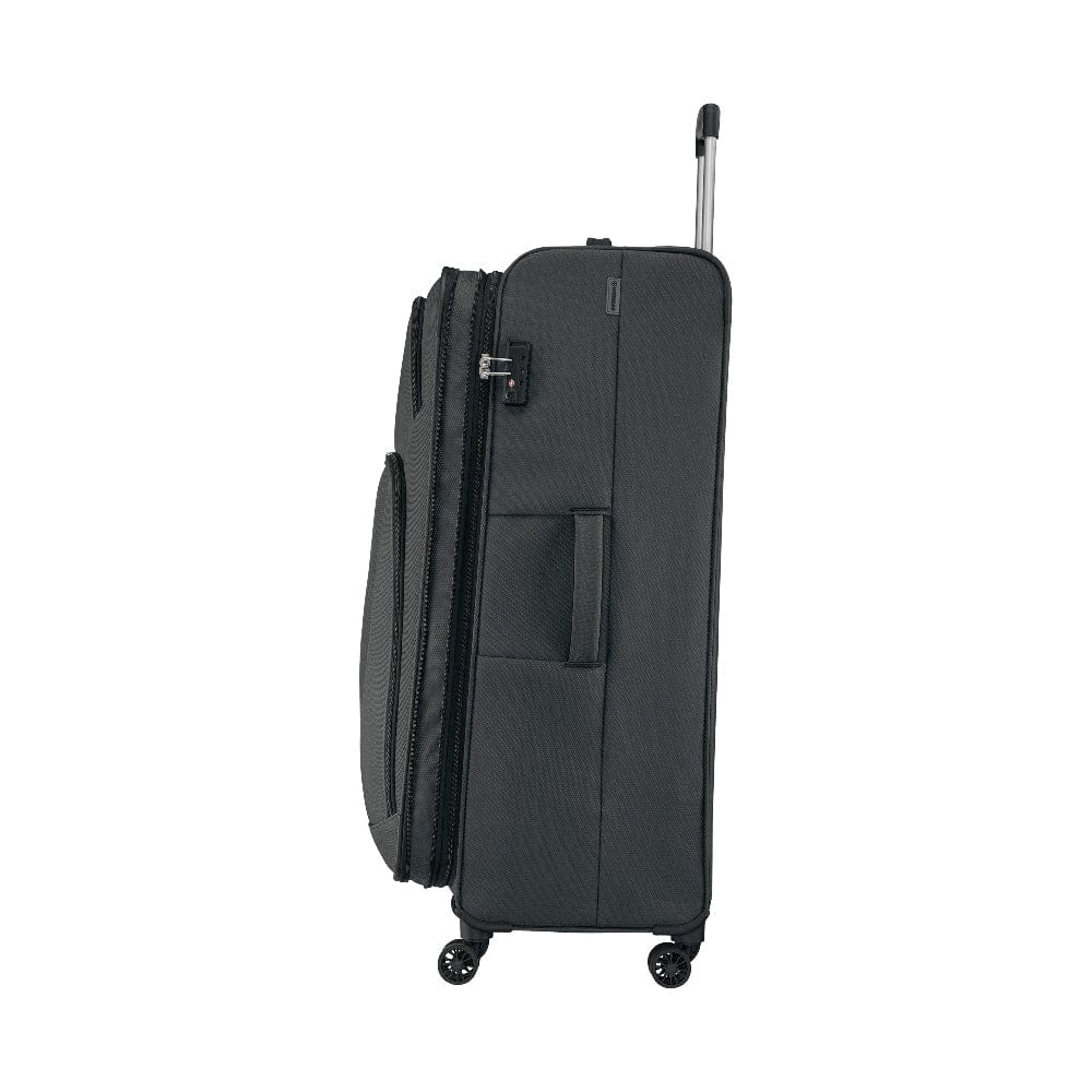 Wenger Beaumont Lite Large Softside Expandable 90cm Check-In Luggage Trolley Black - 612385