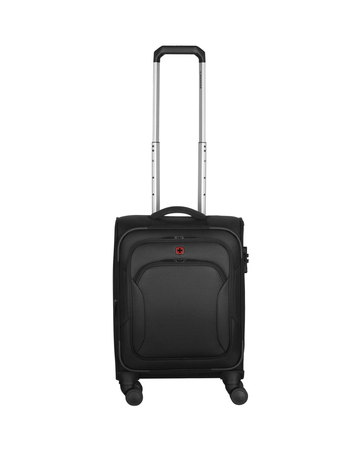 Wenger Vibrave 46cm Softcase 4 Double Wheel Expandable Cabin Luggage Trolley Black - 612551