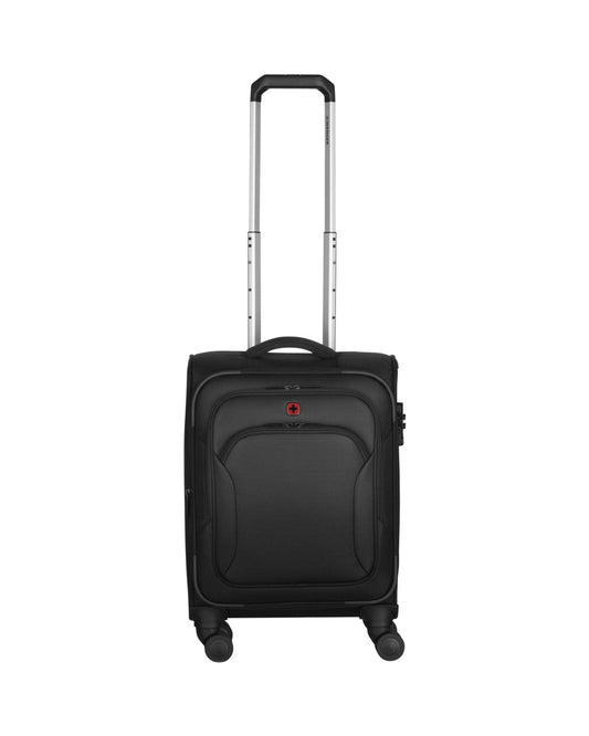 Wenger Vibrave 46cm Softcase 4 Double Wheel Expandable Cabin Luggage Trolley Black - 612551