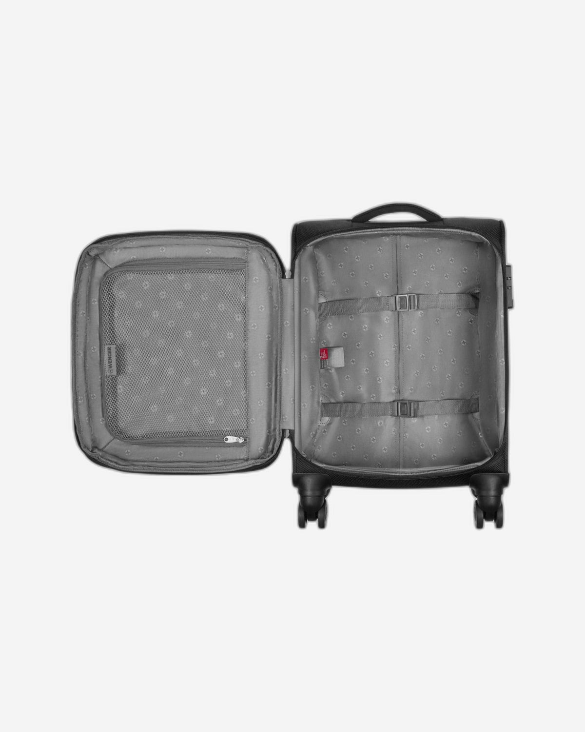 Wenger Vibrave 46cm Softcase 4 Double Wheel Expandable Cabin Luggage Trolley Black - 612551