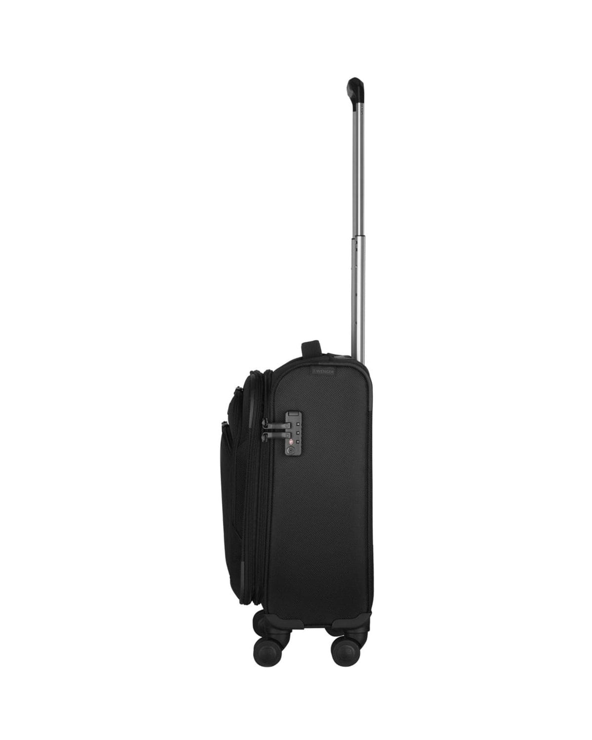 Wenger Vibrave 46cm Softcase 4 Double Wheel Expandable Cabin Luggage Trolley Black - 612551