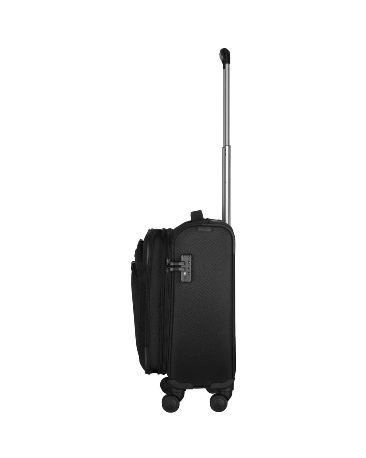 Wenger Vibrave 46cm Softcase 4 Double Wheel Expandable Cabin Luggage Trolley Black - 612551