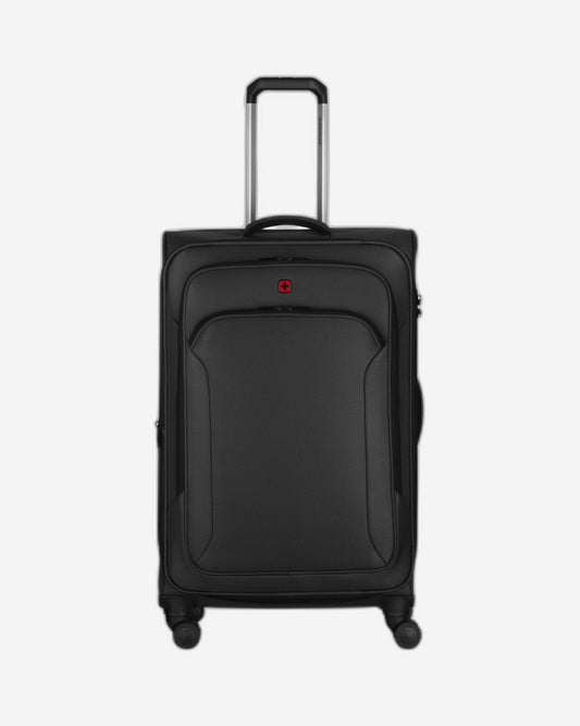 Wenger Vibrave 68cm Softcase 4 Double Wheel Expandable Check-In Luggage Trolley Black - 612553
