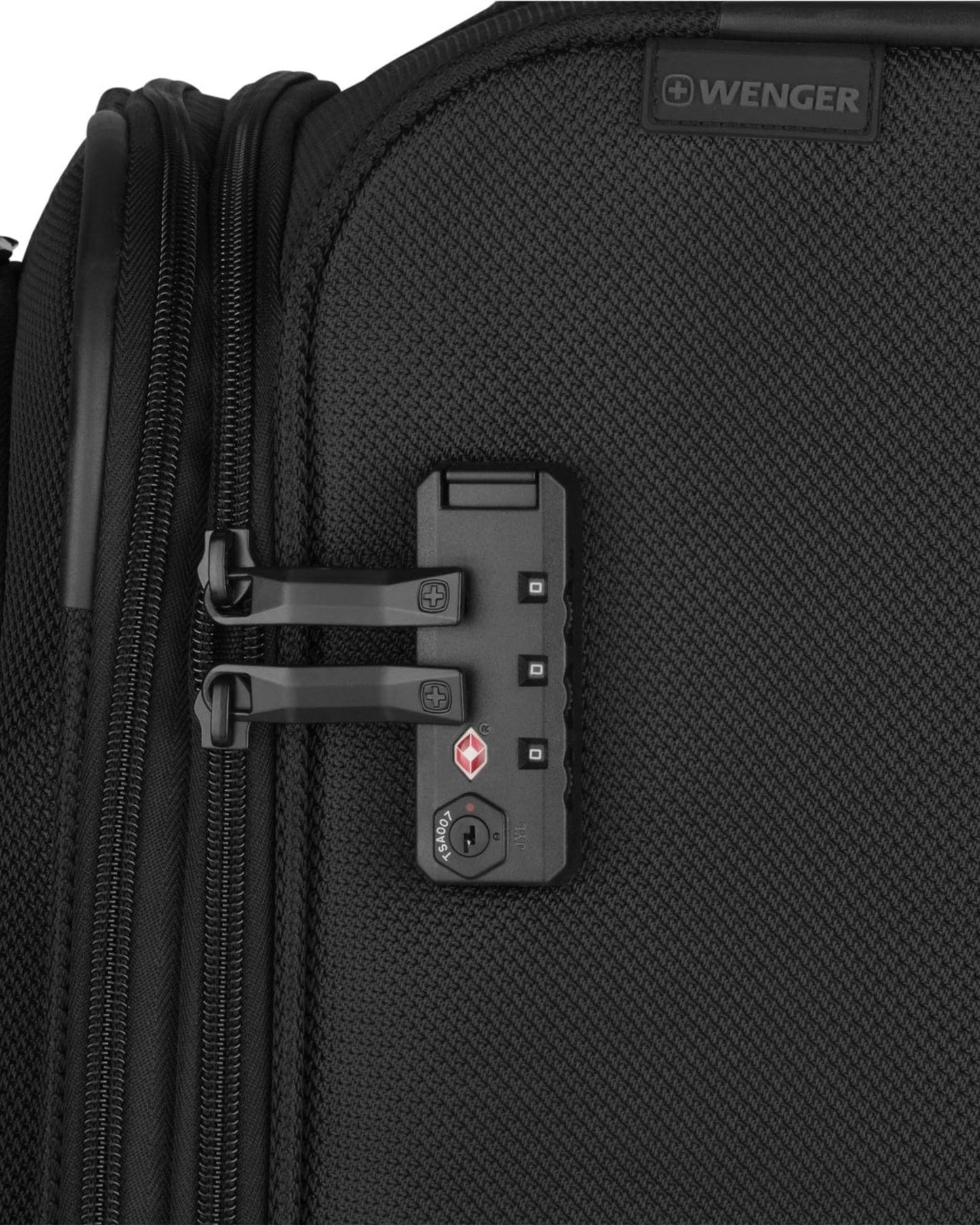 Wenger Vibrave 68cm Softcase 4 Double Wheel Expandable Check-In Luggage Trolley Black - 612553