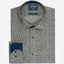 CASUAL SLIM FIT ECRU FLORAL BUTTON CUFF SHIRT