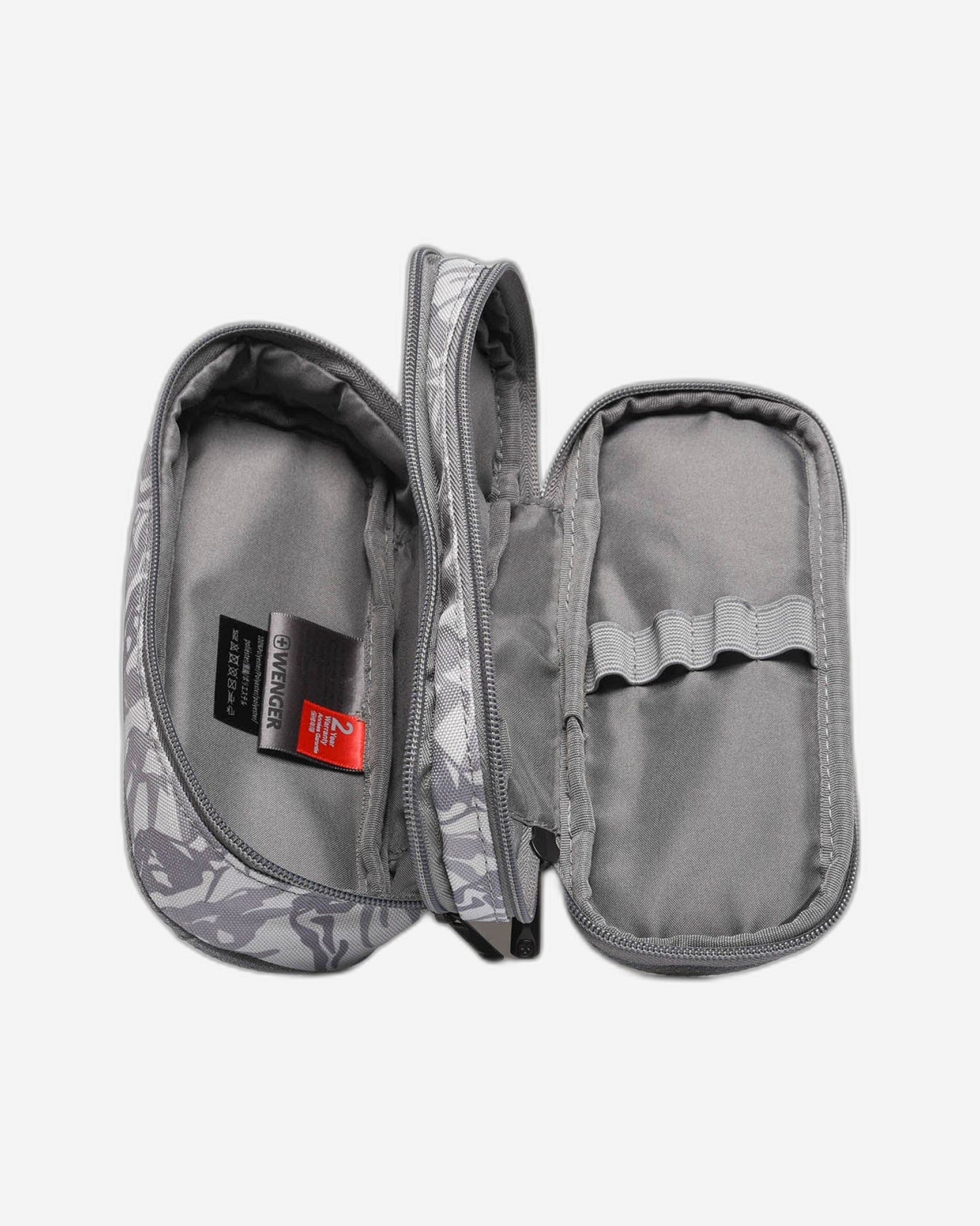 Wenger Back To School Two-Compartment School Pencil Case Grey - 653112