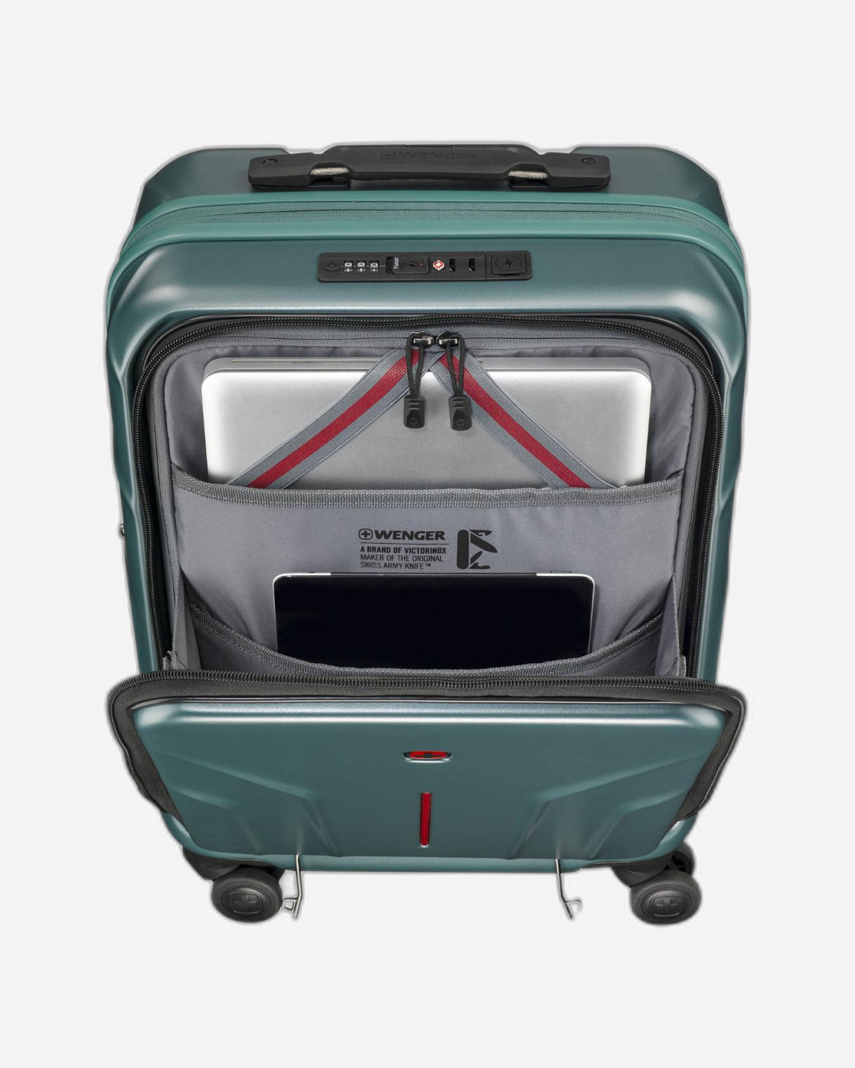 Wenger Amplix Hardside Expandable 55cm Cabin Luggage Trolley Deep lake