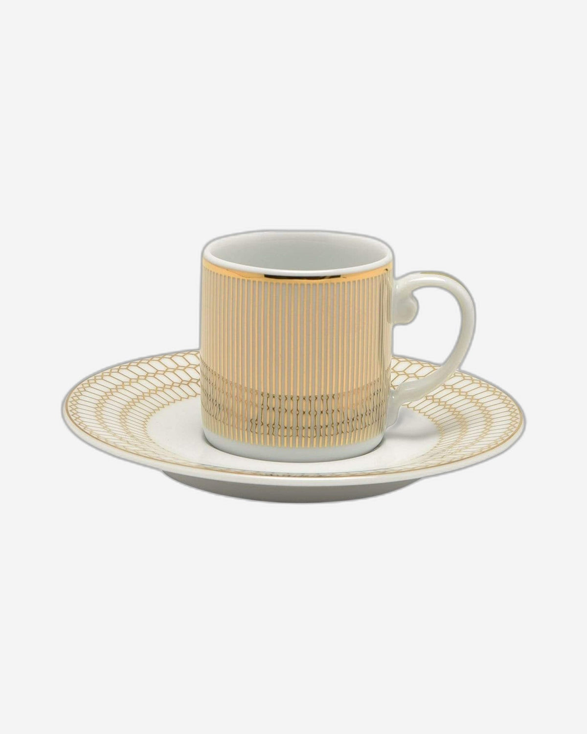 Dankotuwa Coffee Cup & Saucer Set 6+6 Foster Gold