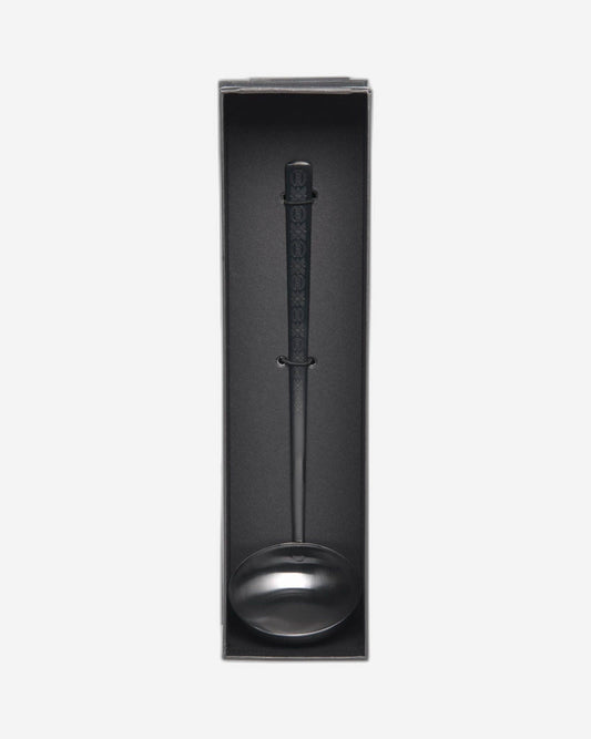Belo Inox Obelisko Cutlery In Matt Black With Laser Engraved Soup Ladle - Gift Box