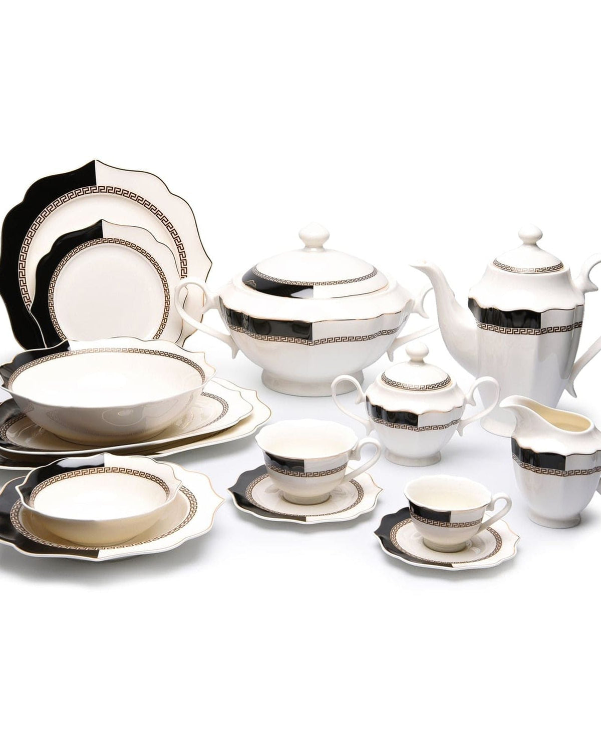 Worthyway Trudy 83Pc Dinner Set Vict-Shape Bp Ab