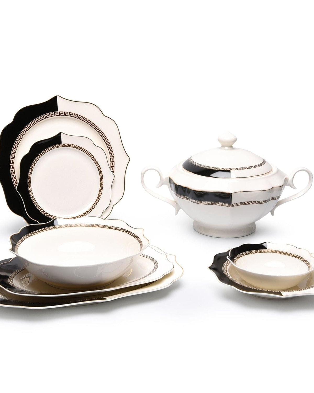 Worthyway Trudy 83Pc Dinner Set Vict-Shape Bp Ab