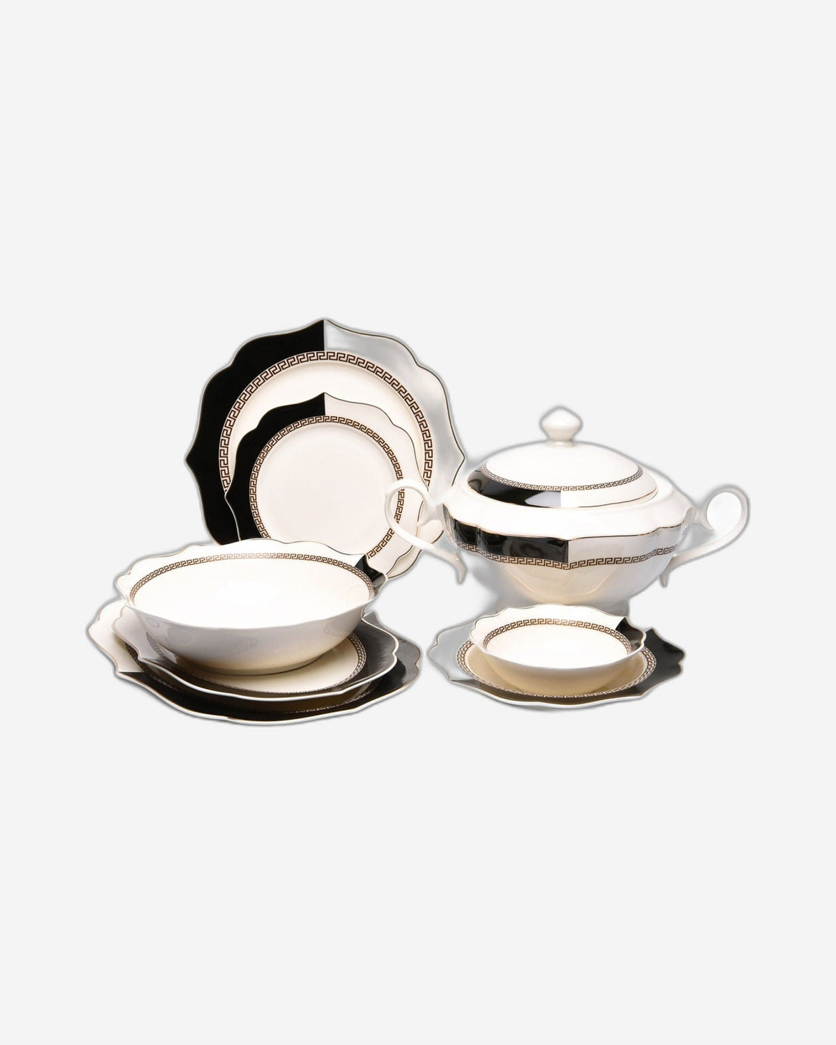 Worthyway Trudy 83Pc Dinner Set Vict-Shape Bp Ab