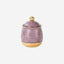 Chaoan Amber Sugar Pot With Lid - Shiny Purple With Gold