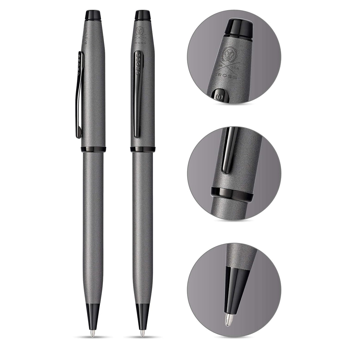 Cross Century® Ii Gunmetal Gray With Polished Black Pvd Appointments Ballpoint Pen - AT0082WG-115
