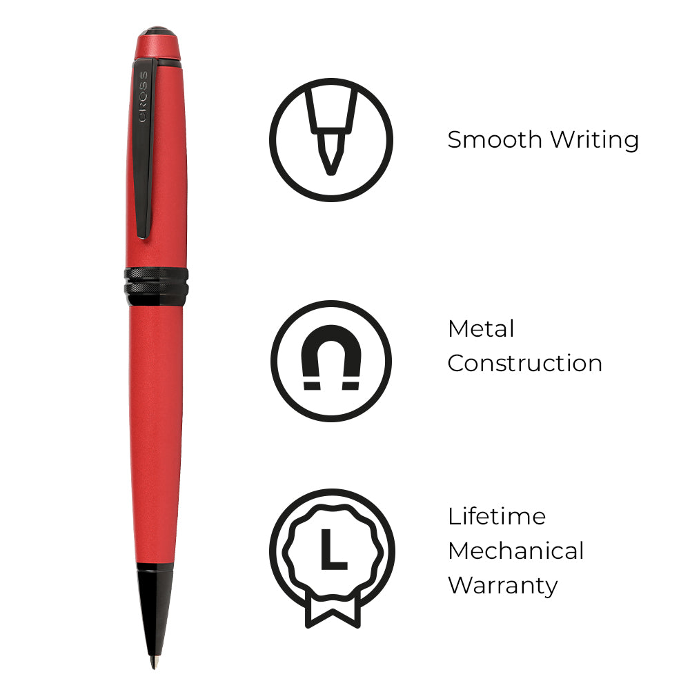 Cross Bailey™ Matte Red Lacquer With Polished Black Pvd Appointments Ballpoint Pen - AT0452-21