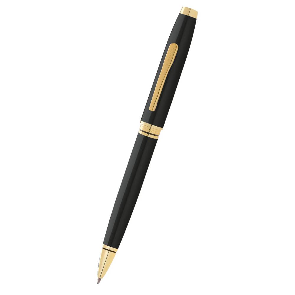 Cross Coventry Black Lacquer With Gold Appointments Ballpoint Pen - AT0662G-11