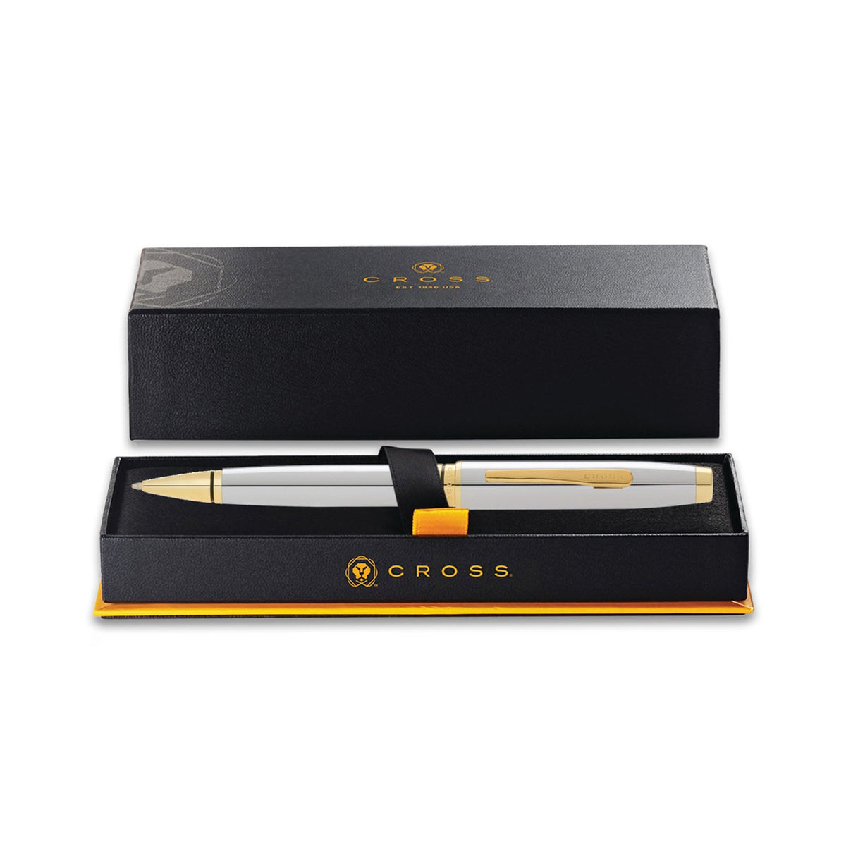 Cross Coventry Lustrous Chrome With Gold Appointments Ballpoint Pen - AT0662-2