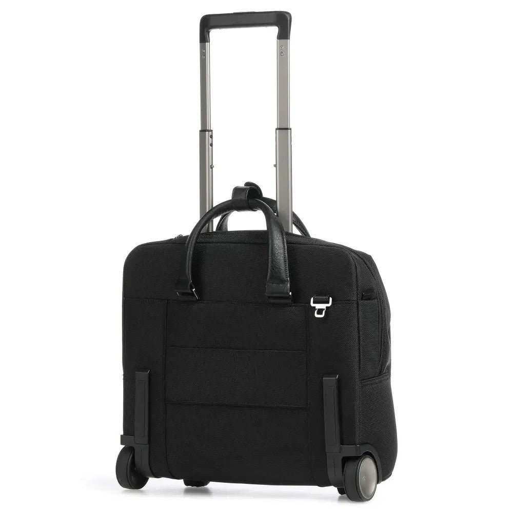 Piquadro Brief Slim Wheeled Computer In Recycled Fabric Wi Black BV4729BR2/N