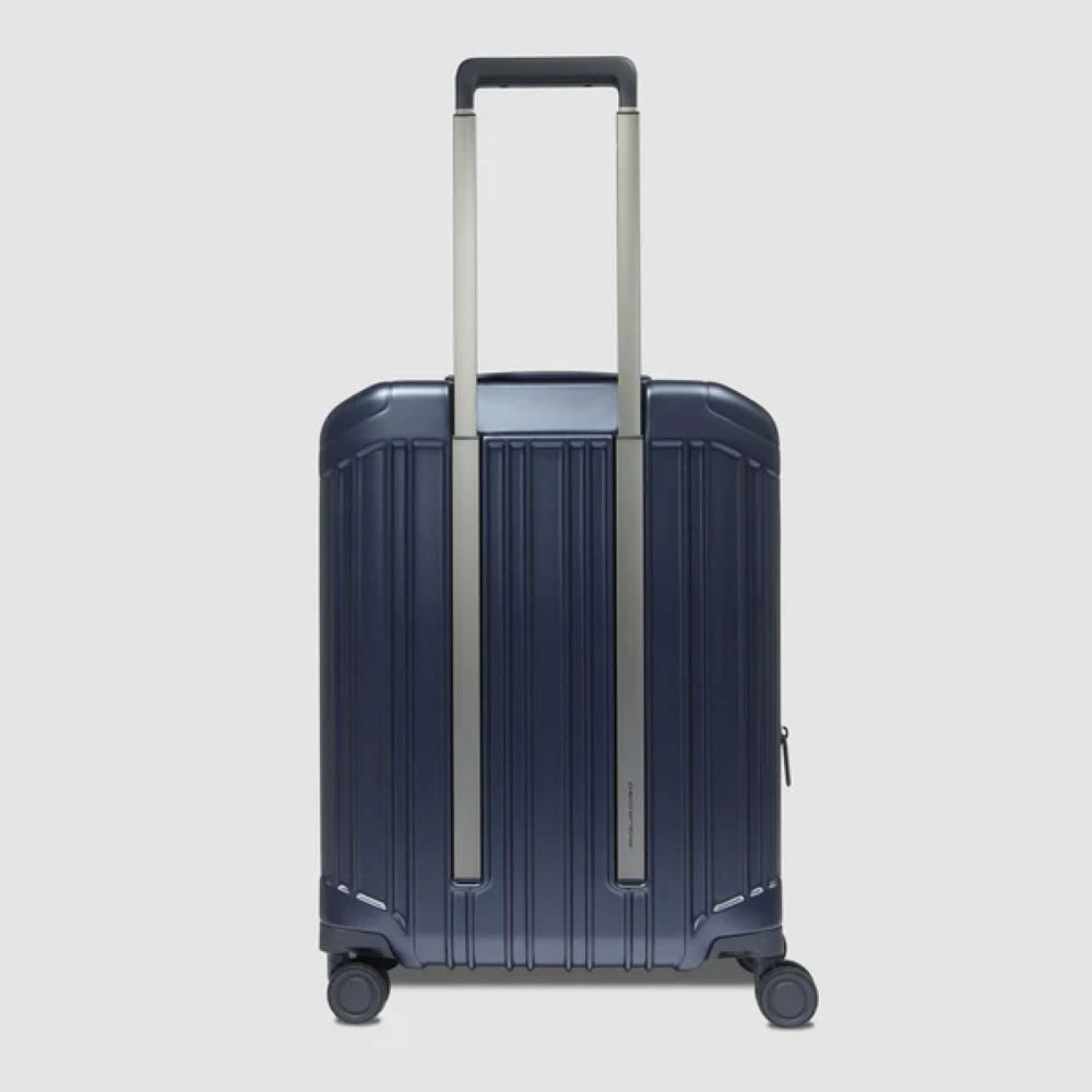 Piquadro Pq-Light Cabin Size Expandable Hardside Spinner Matt Blue BV5398PQL/BLUO