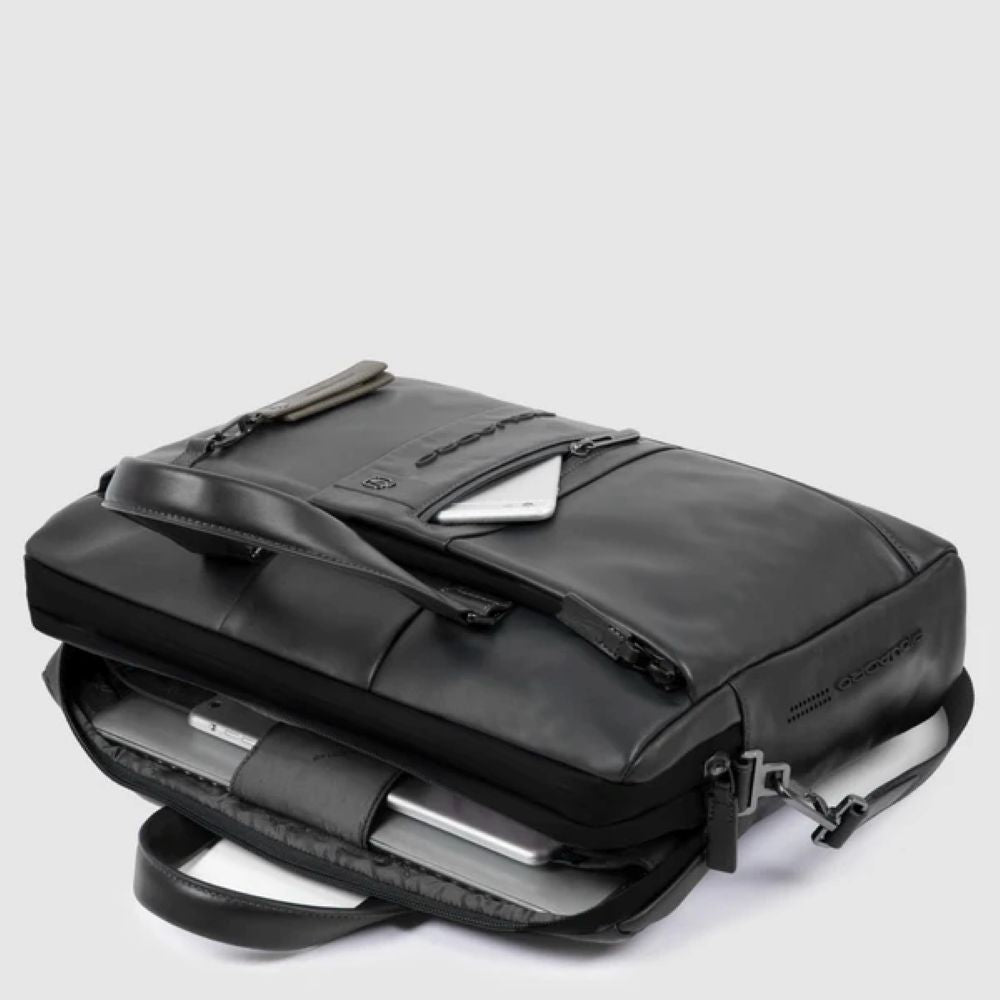 Piquadro  Computer Portfolio Briefcase W/Ipad Compartment Black CA3339UB00/N