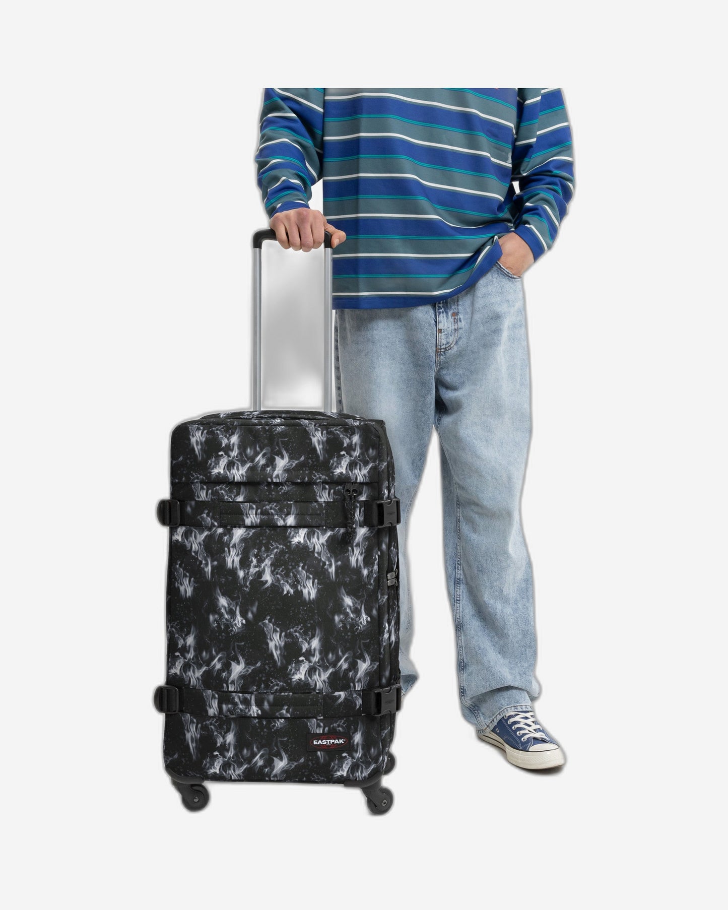 Eastpak Transit'R 4 M Flame Dark Four-Wheeled Medium Soft Luggage - EK0A5BFJ7J31