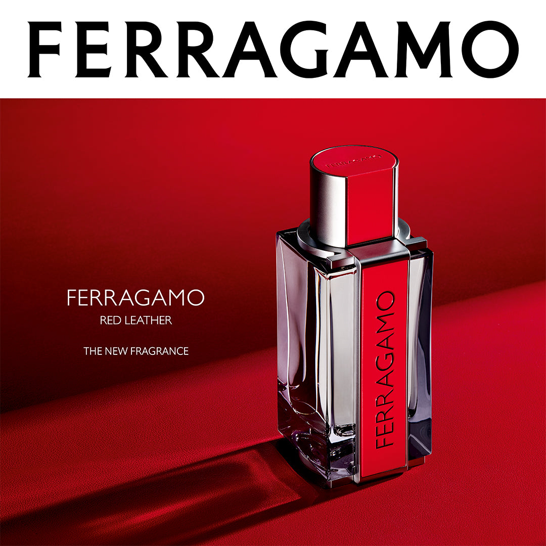 SALVATORE FERRAGAMO RED LEATHER EAU DE PARFUM FOR HIM 100ML