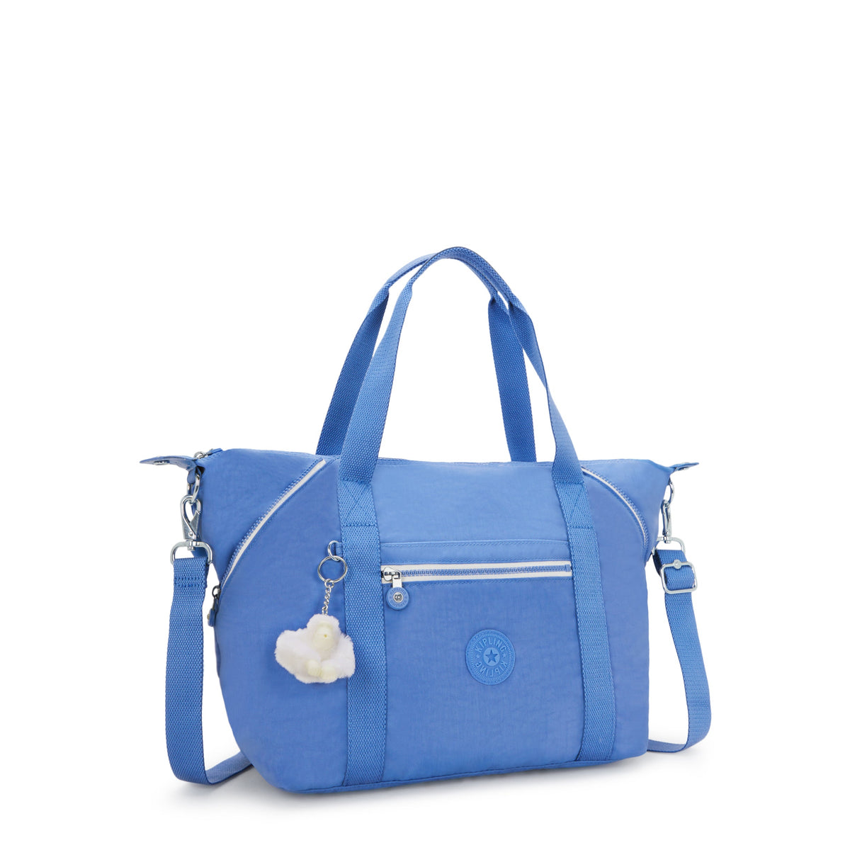 Kipling Art Cocktail Blue Medium Tote With Removable Shoulderstrap 10619-87S