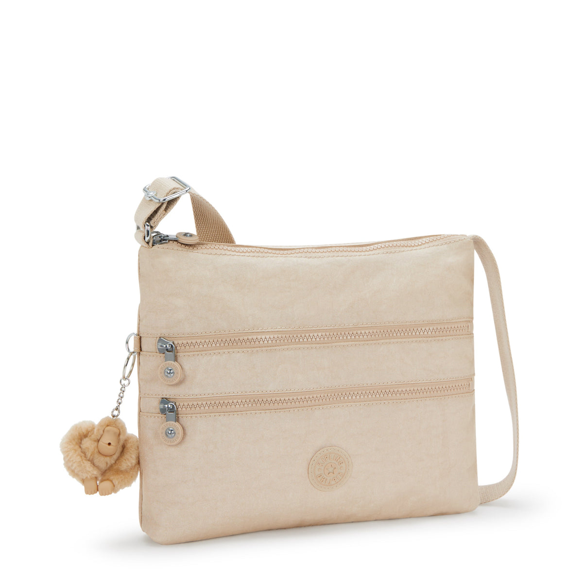 Kipling Alvar Sparkled Beige Medium crossbody 12472-5DV