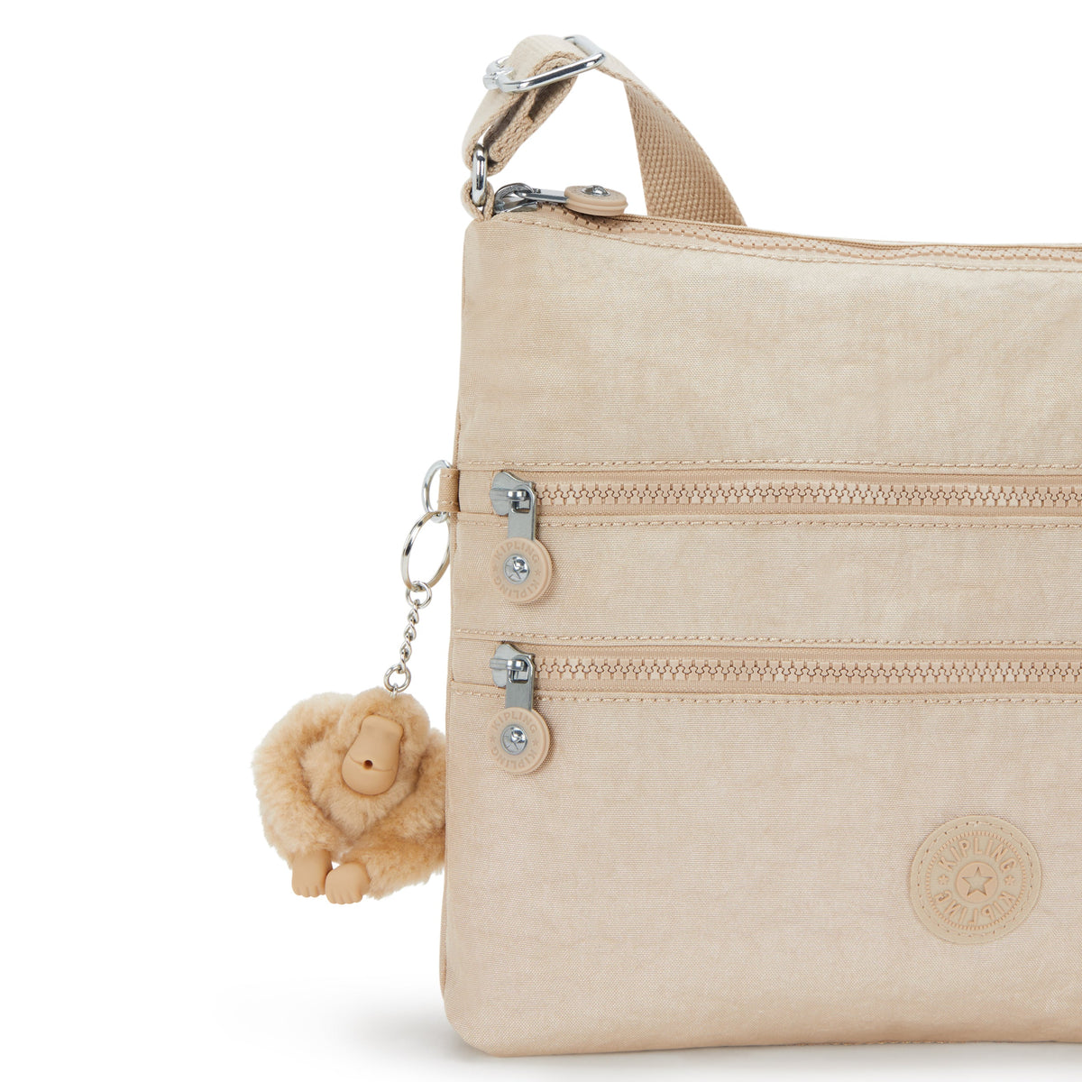 Kipling Alvar Sparkled Beige Medium crossbody 12472-5DV