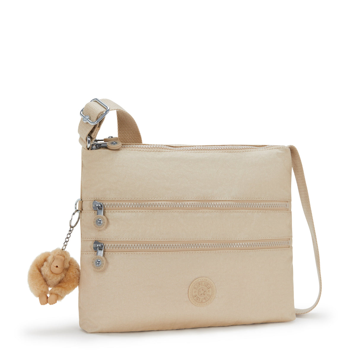 Kipling Alvar Sparkled Beige Medium crossbody 12472-5DV