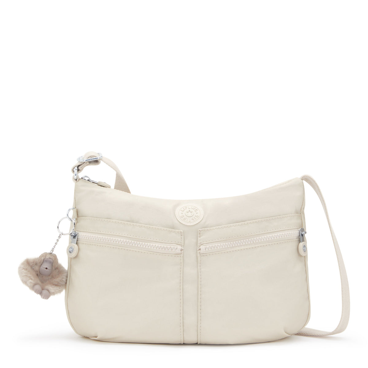 KIPLING-Izellah-Medium crossbody-Beige Pearl-12592-3KA