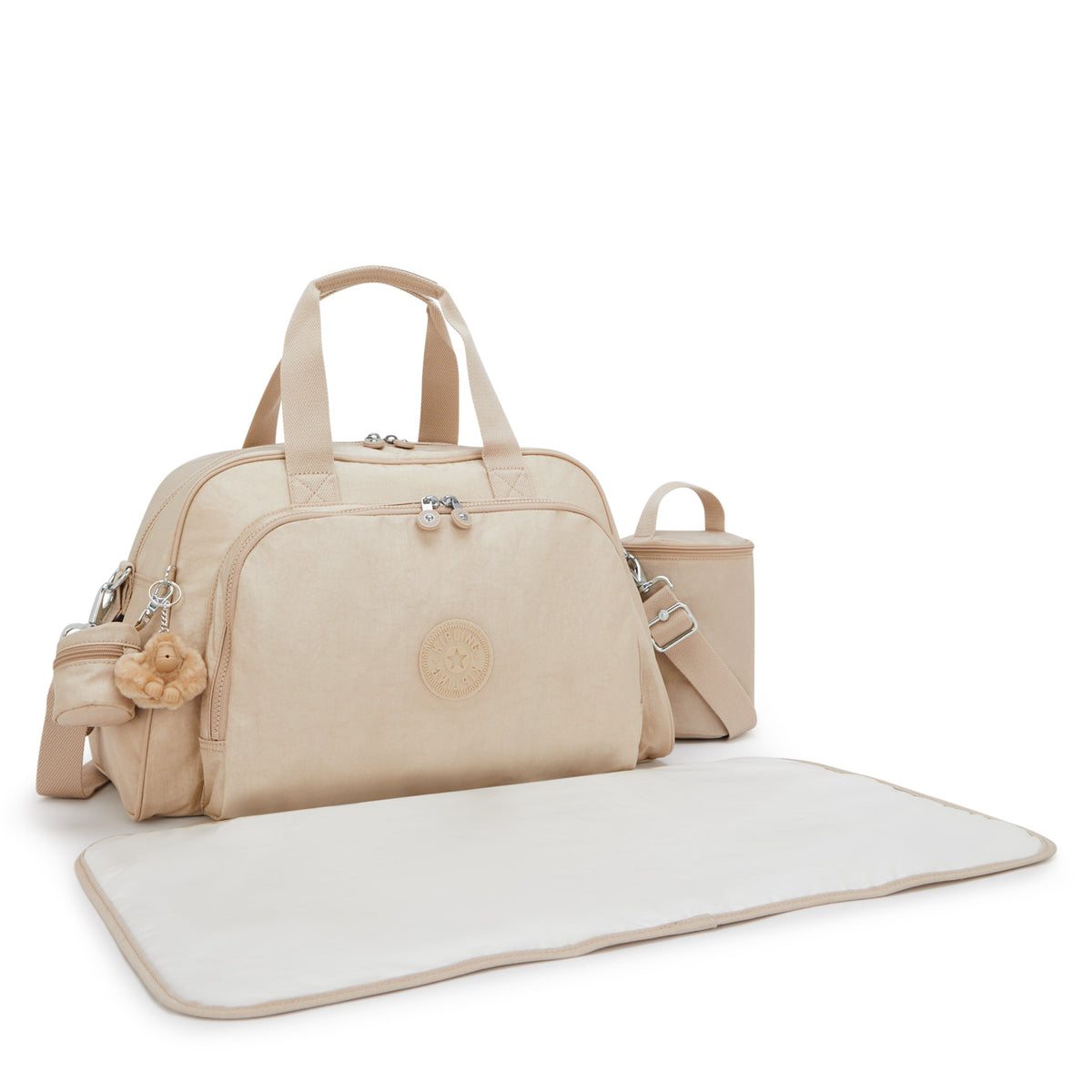 Kipling Camama Sparkled Beige Large baby bag (with changing mat) 13556-5DV