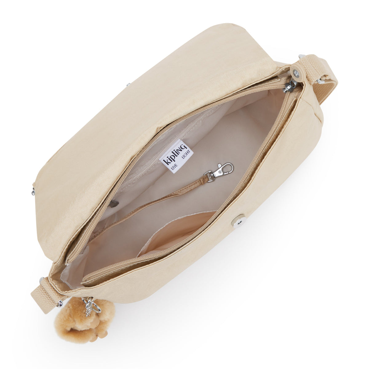 Kipling Earthbeat M Sparkled Beige Medium crossbody I2506-5DV