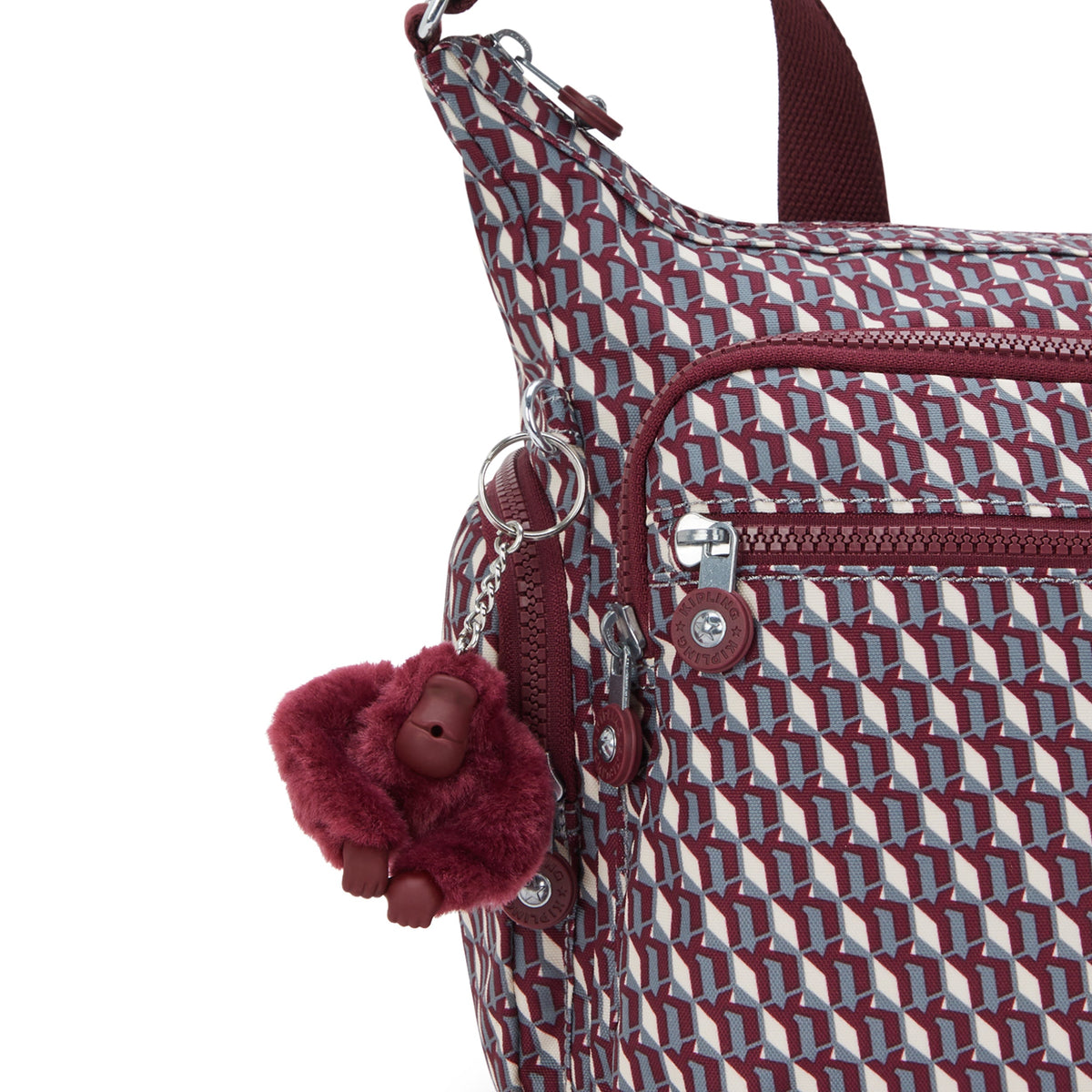 Kipling Gabbie 3Dk Wine Large crossbody I3186-1PB