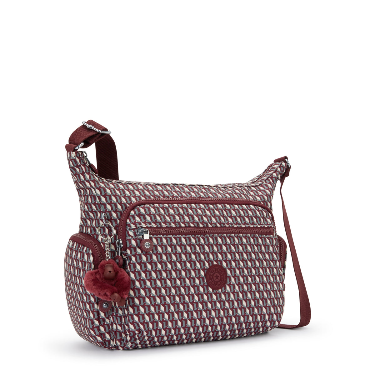 Kipling Gabbie 3Dk Wine Large crossbody I3186-1PB