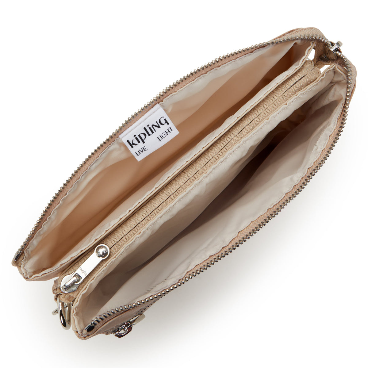 Kipling Riri Zip Beige Spice Small Crossbody  I3302-26J