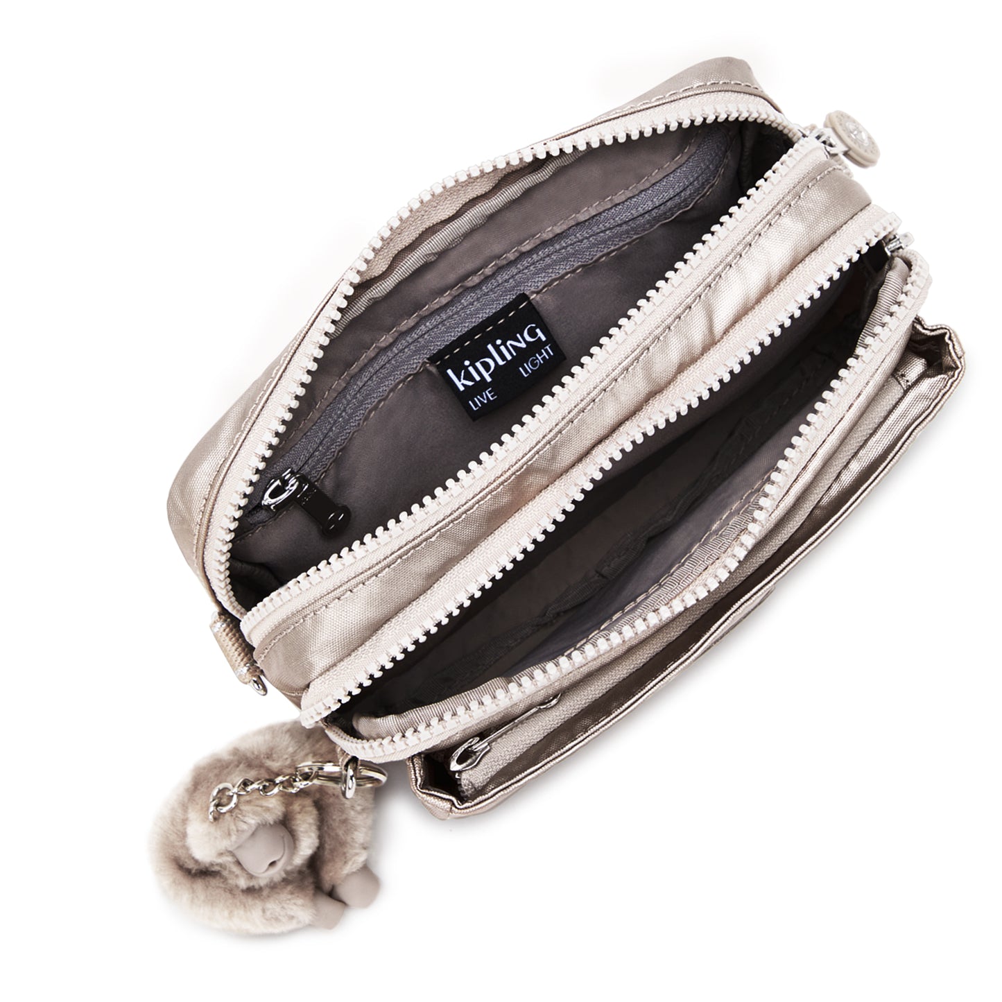 KIPLING Abanu Multi Metallic Glow Small crossbody convertible to waistbag (with removable shoulderstrap) I3492-48I