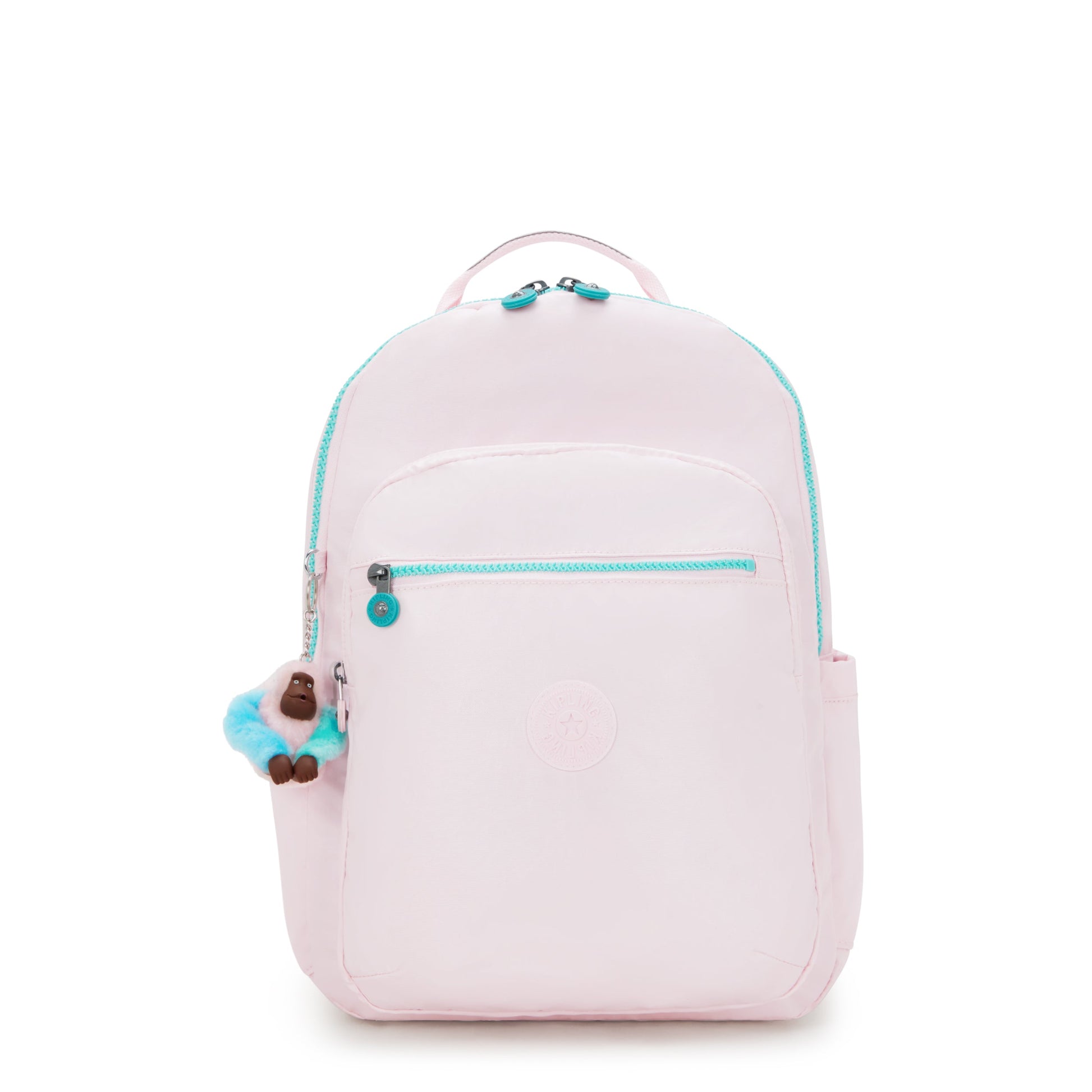 Kipling Seoul College Extra Sea Pink Met Large backpack with laptop compartment I3514-52J