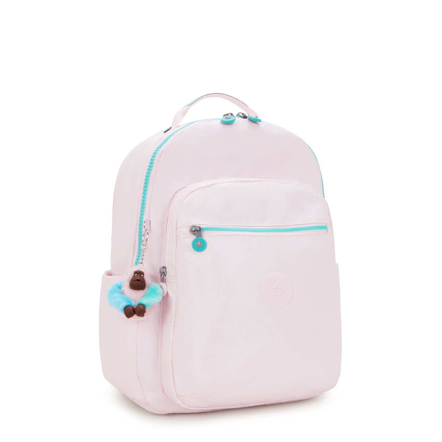Kipling Seoul College Extra Sea Pink Met Large backpack with laptop compartment I3514-52J