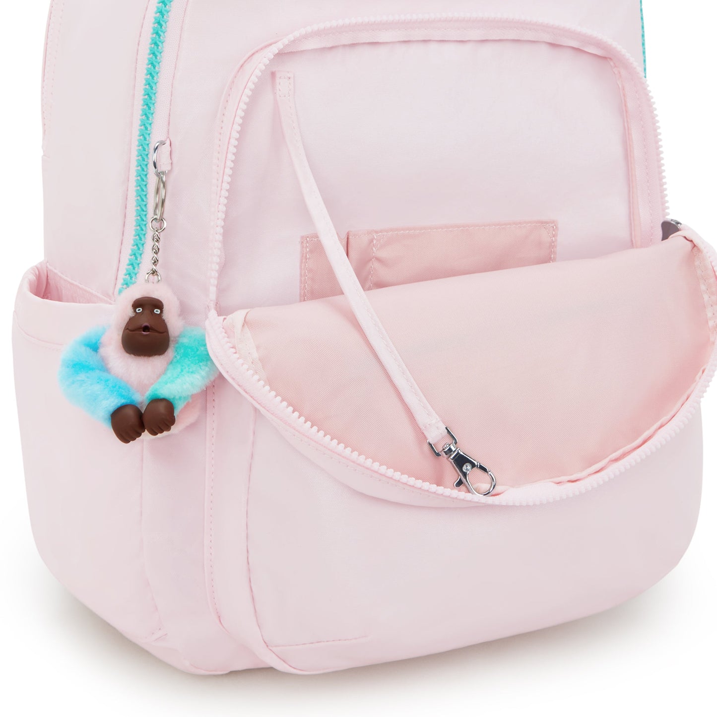 Kipling Seoul College Extra Sea Pink Met Large backpack with laptop compartment I3514-52J