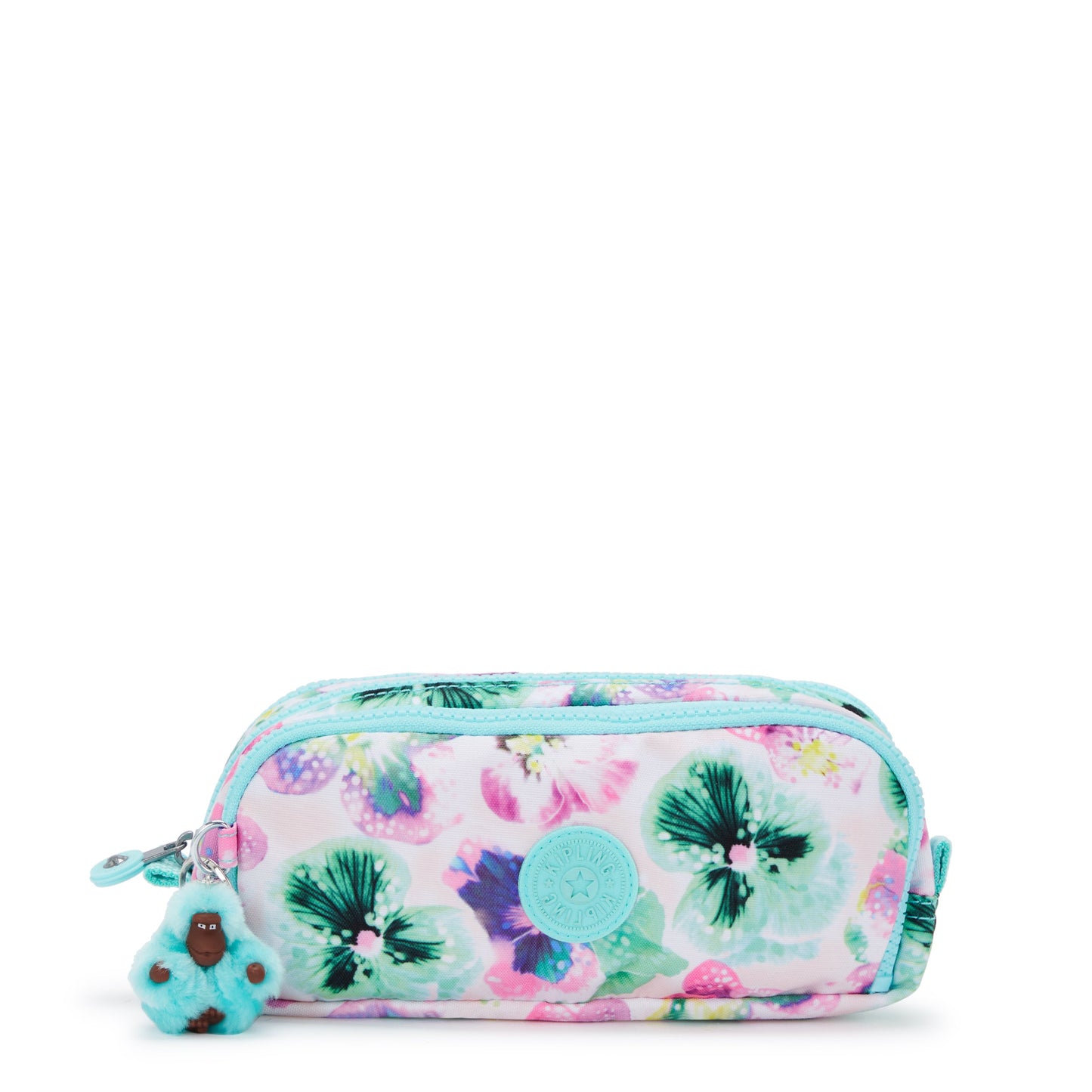 KIPLING-Gitroy-Large pencase-Aqua Blossom-I3560-7EC
