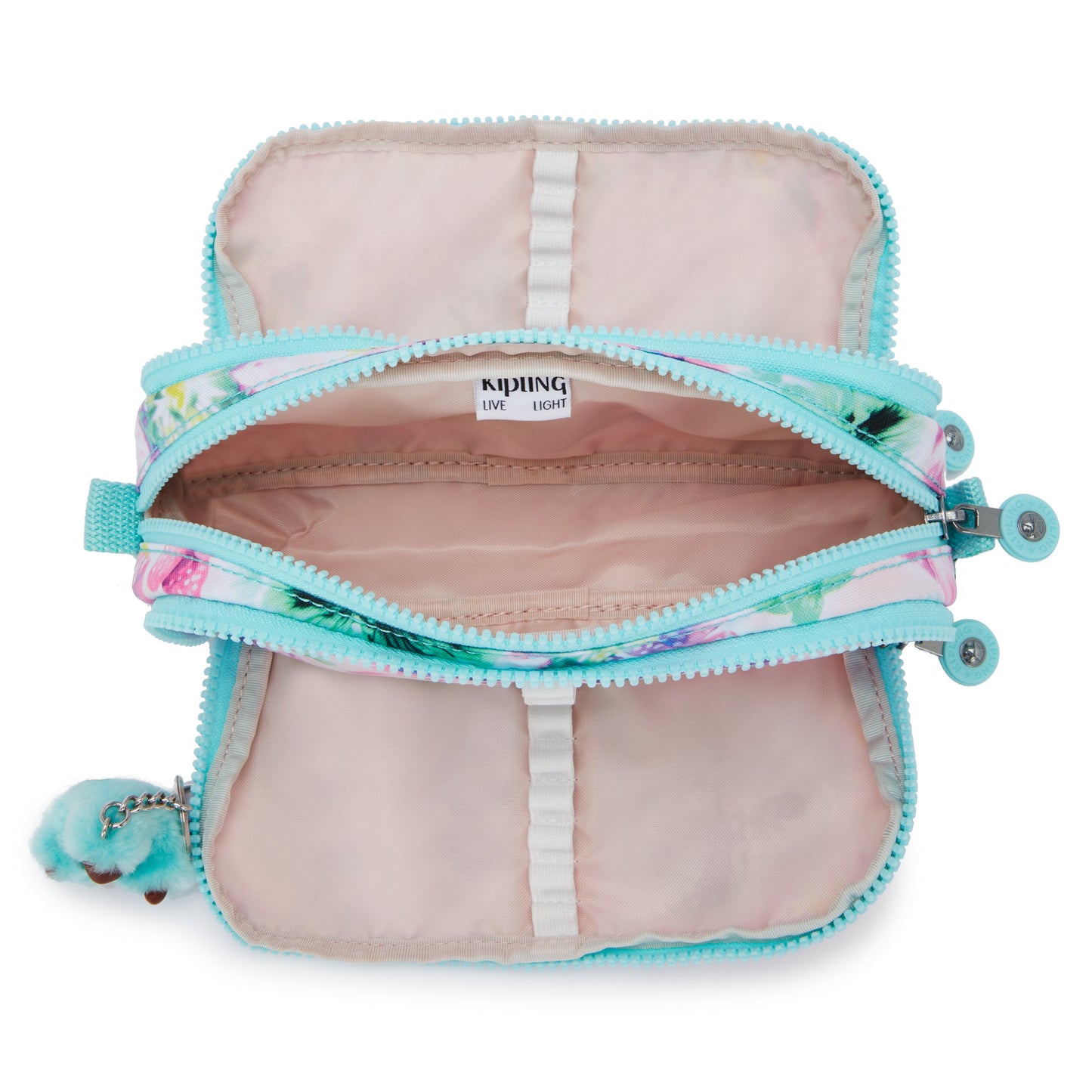 Kipling Gitroy Aqua Blossom Large Pencase C2I3560-7EC