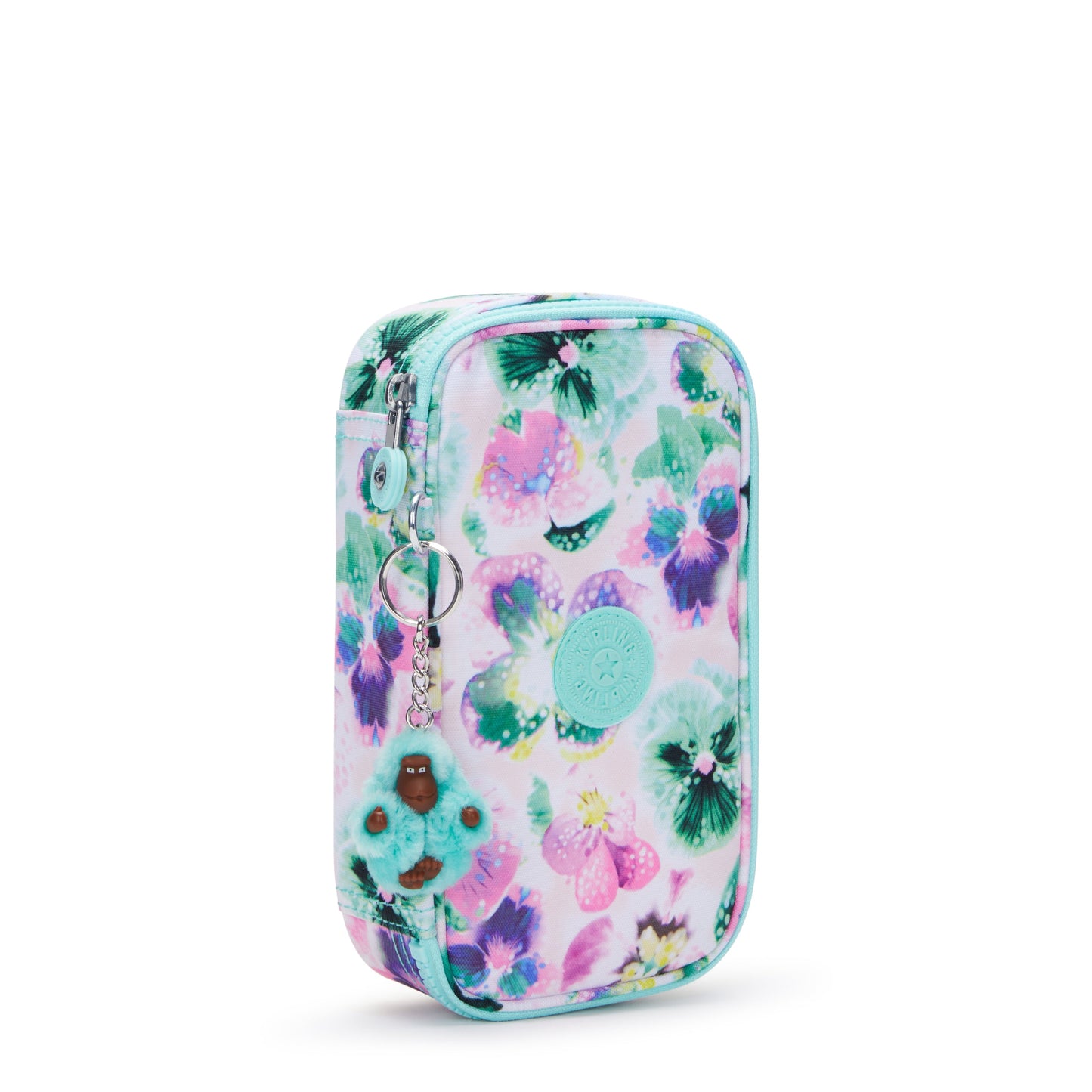 Kipling 50 Pens Aqua Blossom Medium Pencase C2I3707-7EC