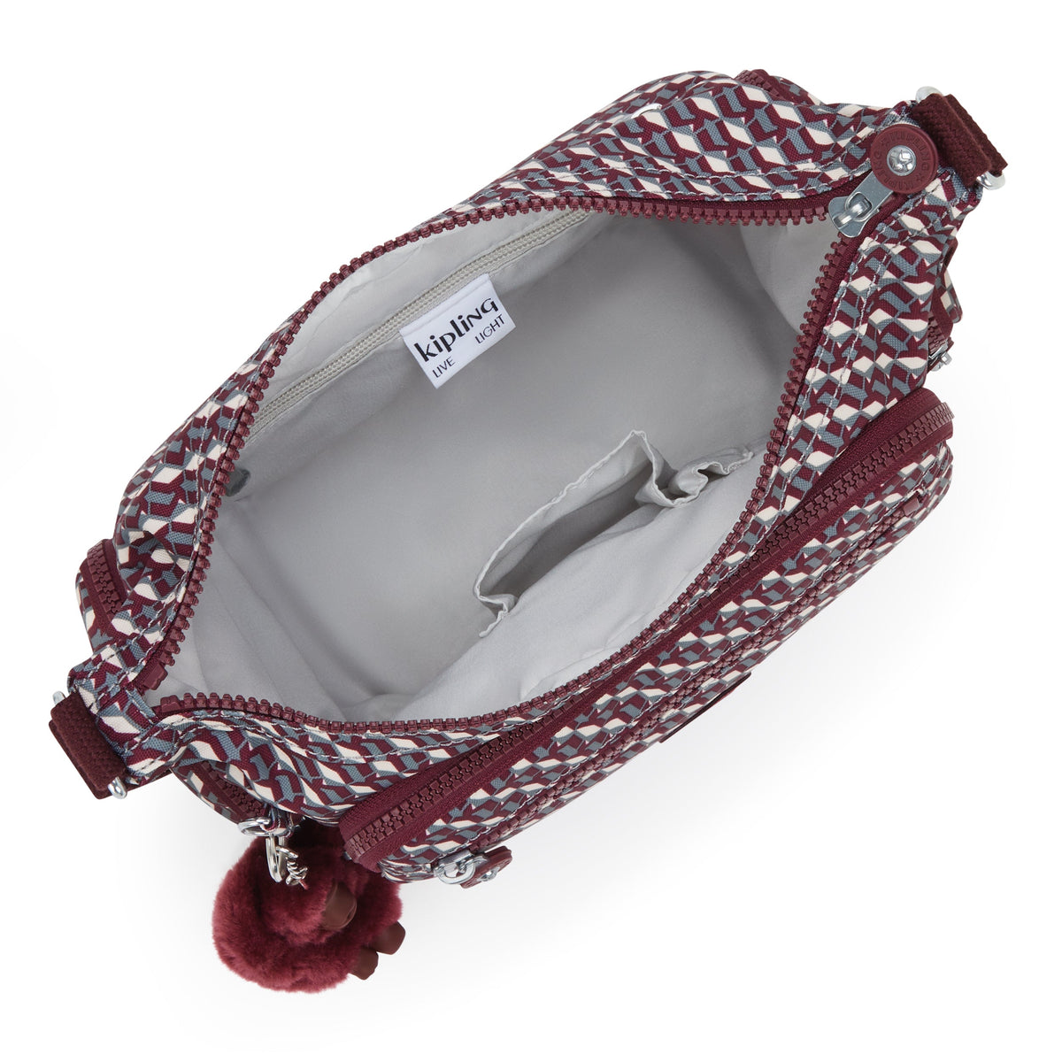 Kipling Gabbie S 3Dk Wine Medium crossbody I3759-1PB