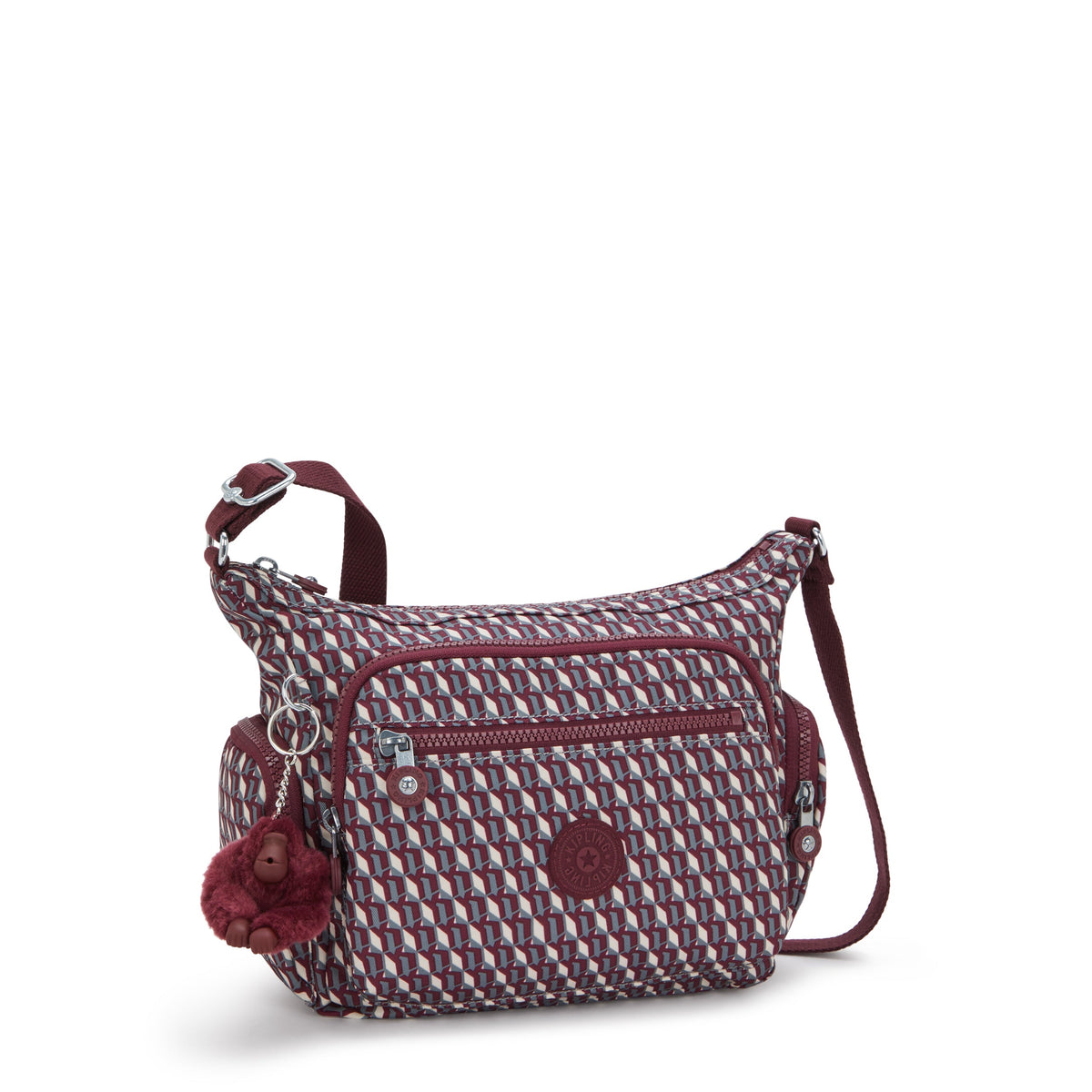 Kipling Gabbie S 3Dk Wine Medium crossbody I3759-1PB