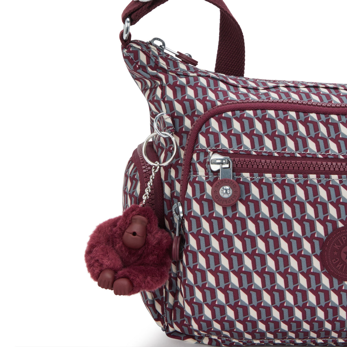Kipling Gabbie S 3Dk Wine Medium crossbody I3759-1PB
