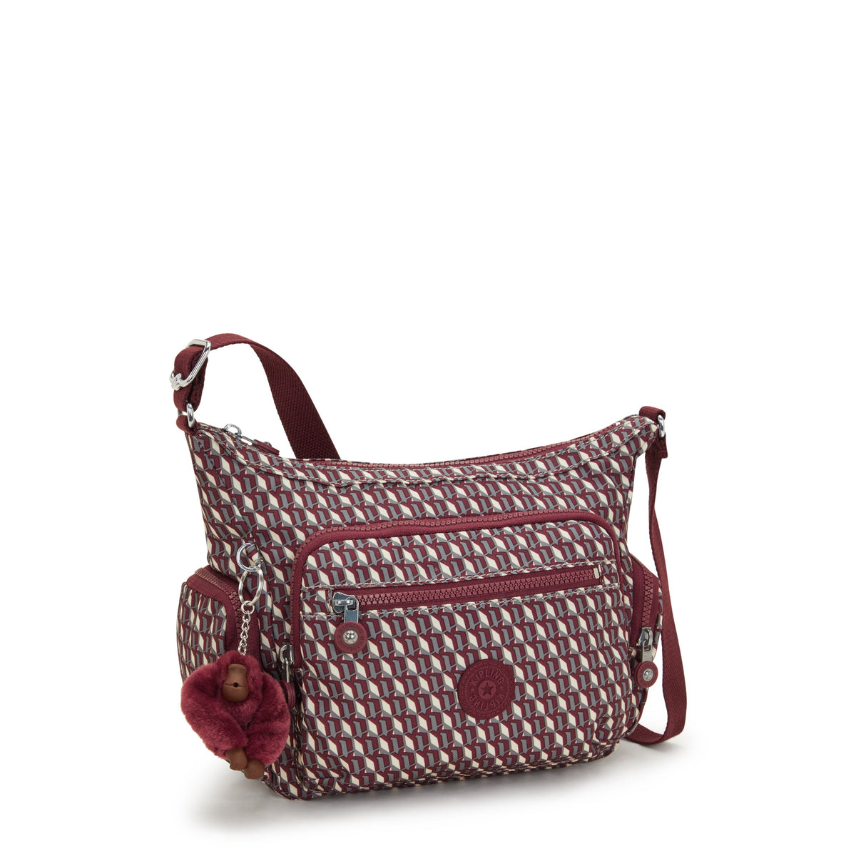 Kipling Gabbie S 3Dk Wine Medium crossbody I3759-1PB