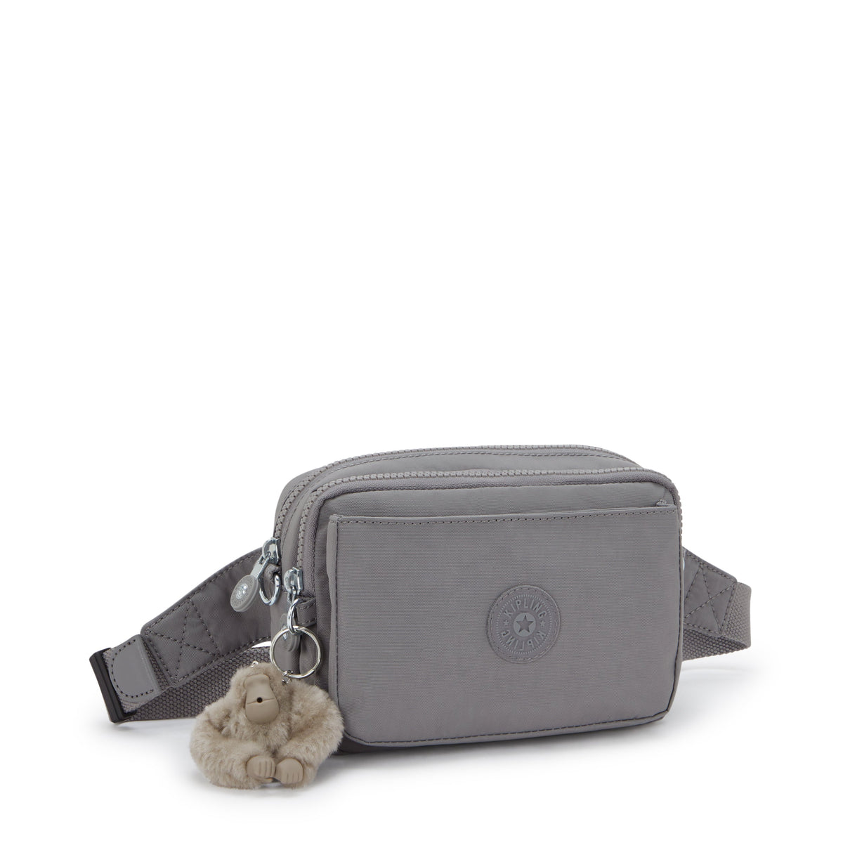 Kipling Abanu Multi Inviting Grey Small crossbody convertible to waistbag (with removable shoulderstrap) I3795-8DH