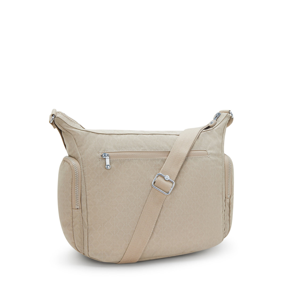 Kipling Gabb Signature Beige Embossed Large Crossbody Bag I3945-96A
