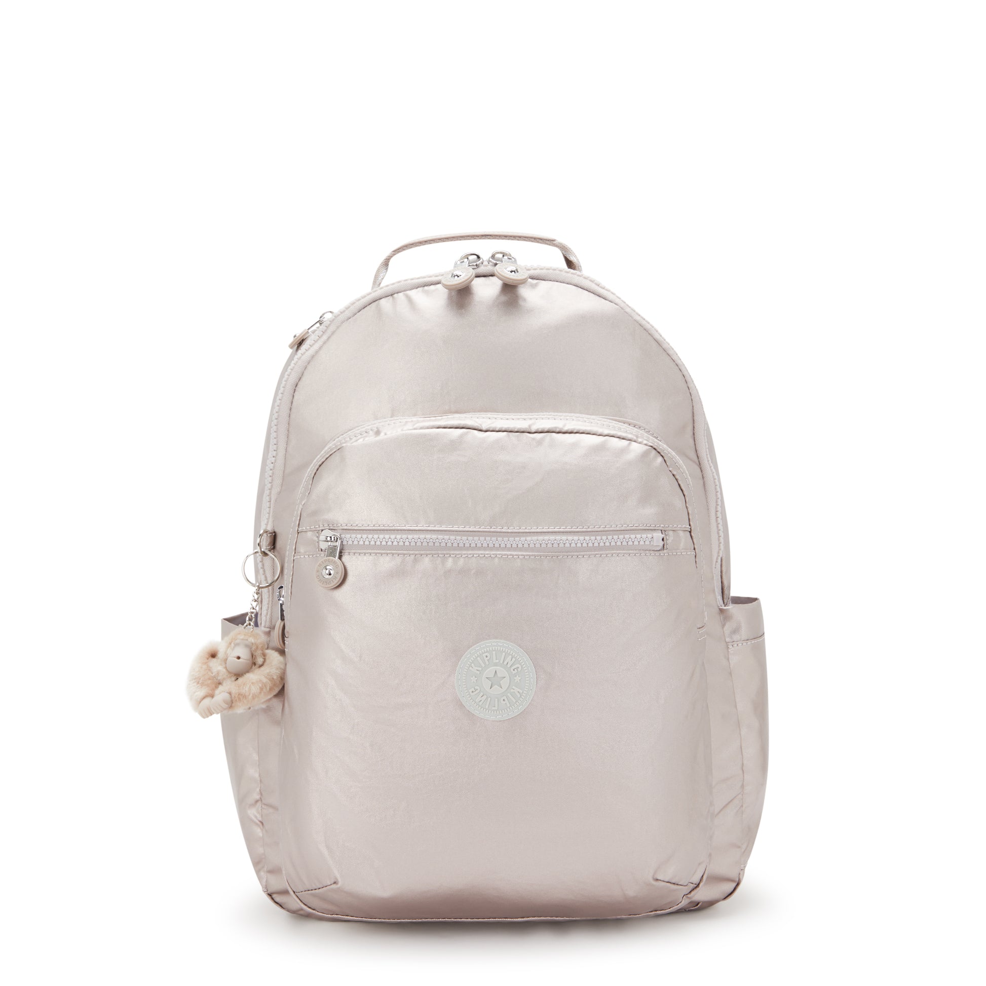 Kipling-Seoul-Large backpack (with laptop protection)-Metallic Glow-I4034-48I
